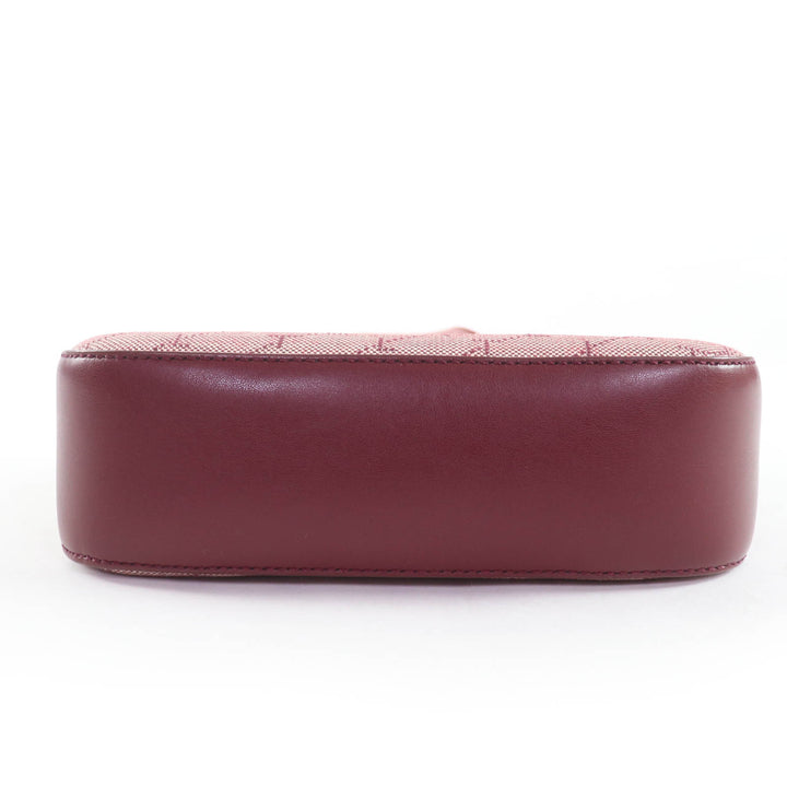 美品☆Stella McCartney ステラマッカートニー 581291 モノグラム キャンバス ロゴ ショルダー 2WAY レザー ショルダーバッグ ボルドー系
