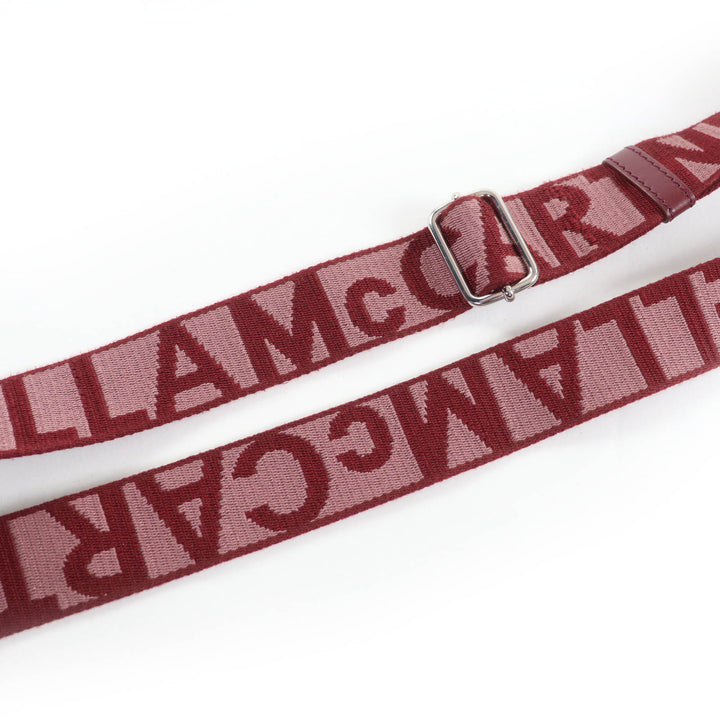 美品☆Stella McCartney ステラマッカートニー 581291 モノグラム キャンバス ロゴ ショルダー 2WAY レザー ショルダーバッグ ボルドー系