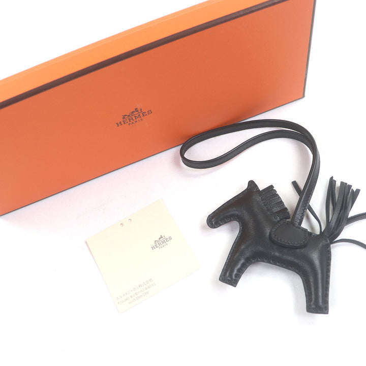 極美品□HERMES エルメス ロデオチャーム PM アニョーミロ スイフト バッグチャーム ソーブラック U刻印 箱付き フランス製 メンズ