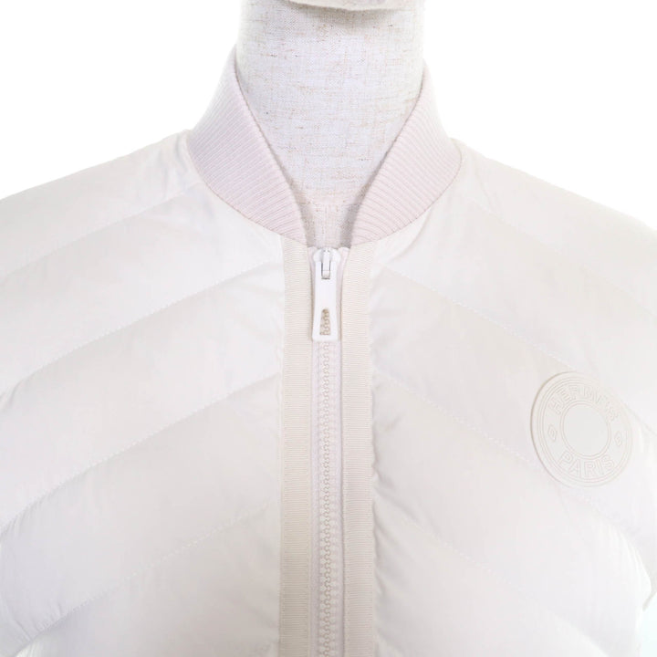 未使用品★HERMES エルメス 24AW 4H0169DR ポケッタブル セリエラバーパッチ付 ZIP UP ダウンベスト 34 ハンガー・ガーメント付 正規品