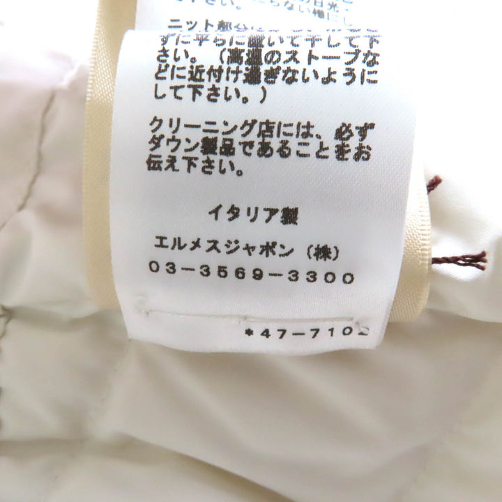 未使用品★HERMES エルメス 24AW 4H0169DR ポケッタブル セリエラバーパッチ付 ZIP UP ダウンベスト 34 ハンガー・ガーメント付 正規品