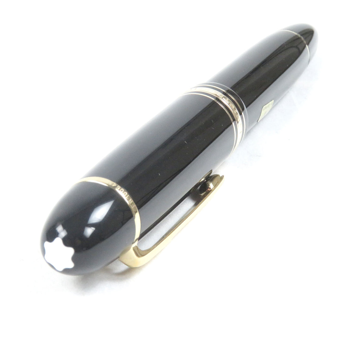 極美品□MONTBLANC モンブラン マイスターシュテュック 149 ペン先18K Mニブ キャップ式 万年筆 ブラック ゴールド 箱付き 西ドイツ製