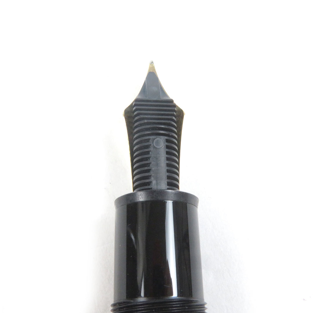 極美品□MONTBLANC モンブラン マイスターシュテュック 149 ペン先18K Mニブ キャップ式 万年筆 ブラック ゴールド 箱付き 西ドイツ製