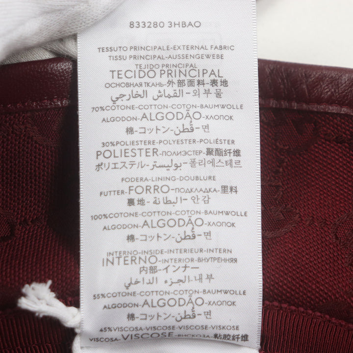 未使用品▼GUCCI グッチ 833280 GGモノグラム レザー使い 帽子 バケットハット ボルドー L 58cm 保存袋付き 伊製 正規品 ユニセックス