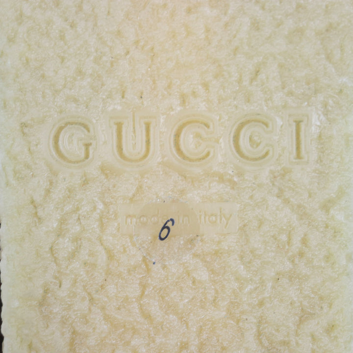 未使用品▼GUCCI グッチ 716017 ボア レザー ホースビット モカシン Uチップ スリッポン ローファー ブラウン 6 保存袋付 伊製 メンズ