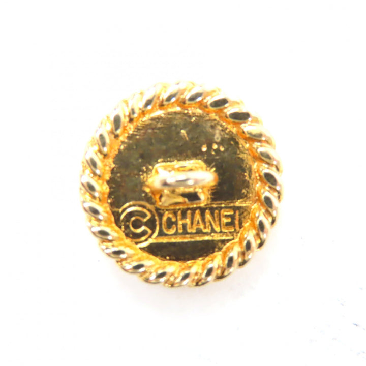 極美品◇CHANEL シャネル ヴィンテージ 裏ロゴ入り クローバーボタン 10個セット メタルボタン ボタンセット ゴールド レディース