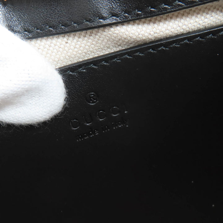 極美品☆GUCCI グッチ 735049 GGマトラッセ 2WAY レザー ハンドバッグ ショルダーバッグ ブラック 保存袋付き イタリア製　レディース