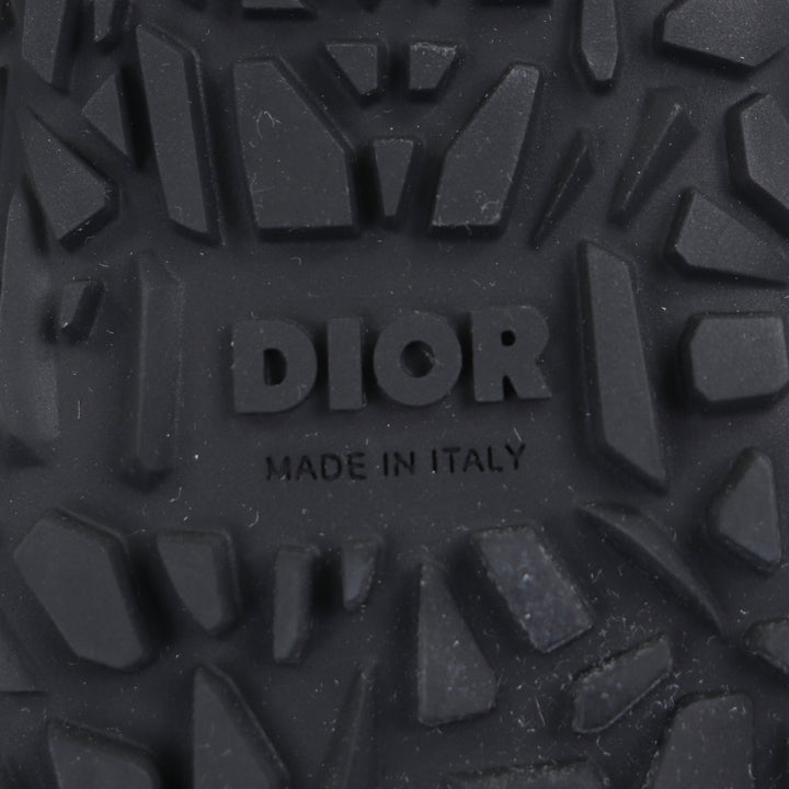 極美品▼DIOR ディオール オム B28 レザー ロゴ付き ハイトップスニーカー サイドゴア ショートブーツ ブラック 41 イタリア製 メンズ