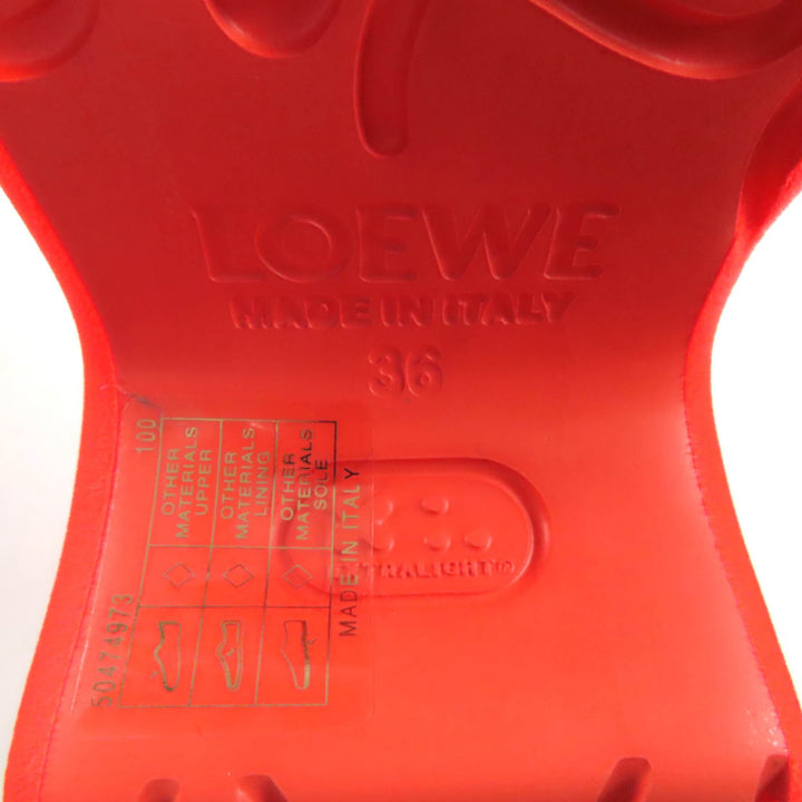 未使用品★LOEWE ロエベ L814V29X15 テラフォームクロッグ サボ ミュール サンダル ネオンオレンジ 36 箱・保存袋付き イタリア製