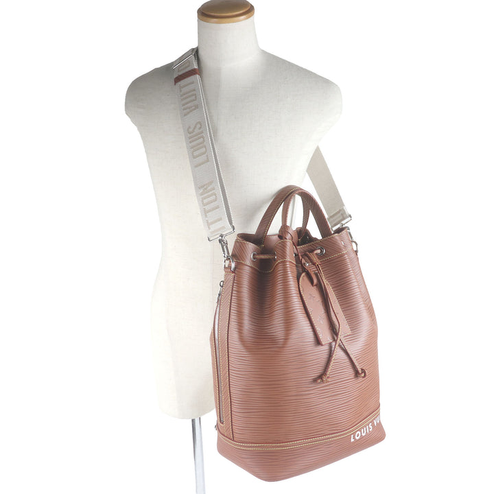 極美品□LOUIS VUITTON ルイヴィトン M23117 マキシ ノエ･スリング エピXL 2WAY レザー ショルダーバッグ ハンドバッグ 茶 フランス製