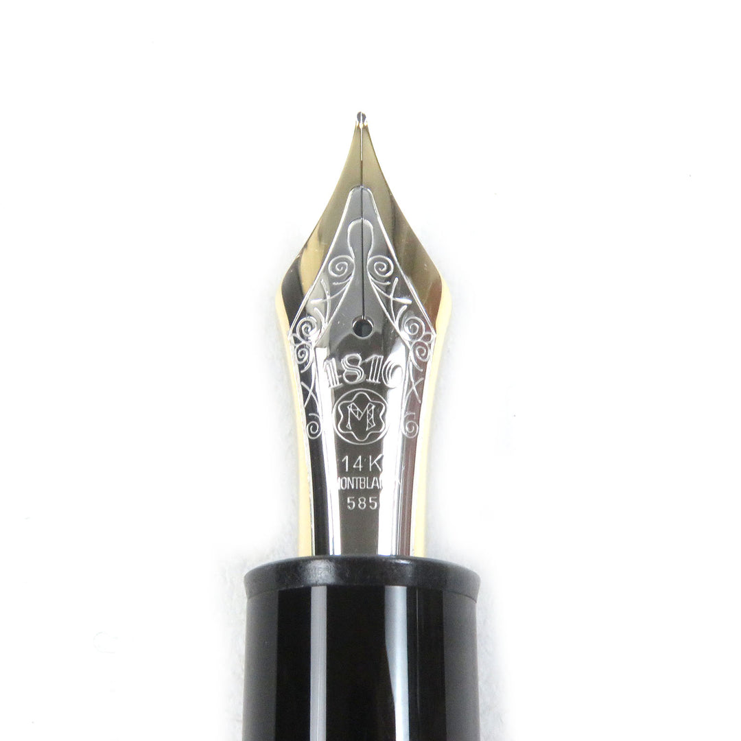 美品□MONTBLANC モンブラン マイスターシュテュック 149 ペン先14K Fニブ キャップ式 万年筆 ブラック ゴールド ドイツ製 メンズ