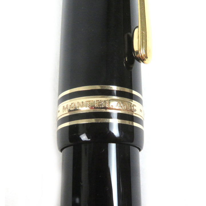 美品□MONTBLANC モンブラン マイスターシュテュック 149 ペン先14K Fニブ キャップ式 万年筆 ブラック ゴールド ドイツ製 メンズ