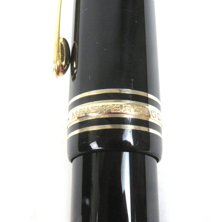 美品□MONTBLANC モンブラン マイスターシュテュック 149 ペン先14K Fニブ キャップ式 万年筆 ブラック ゴールド ドイツ製 メンズ
