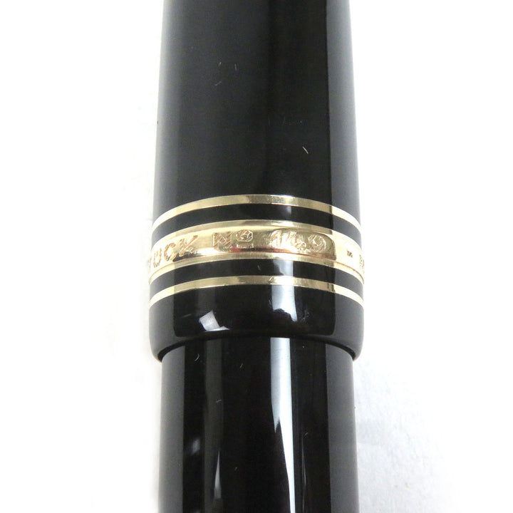 美品□MONTBLANC モンブラン マイスターシュテュック 149 ペン先14K Fニブ キャップ式 万年筆 ブラック ゴールド ドイツ製 メンズ