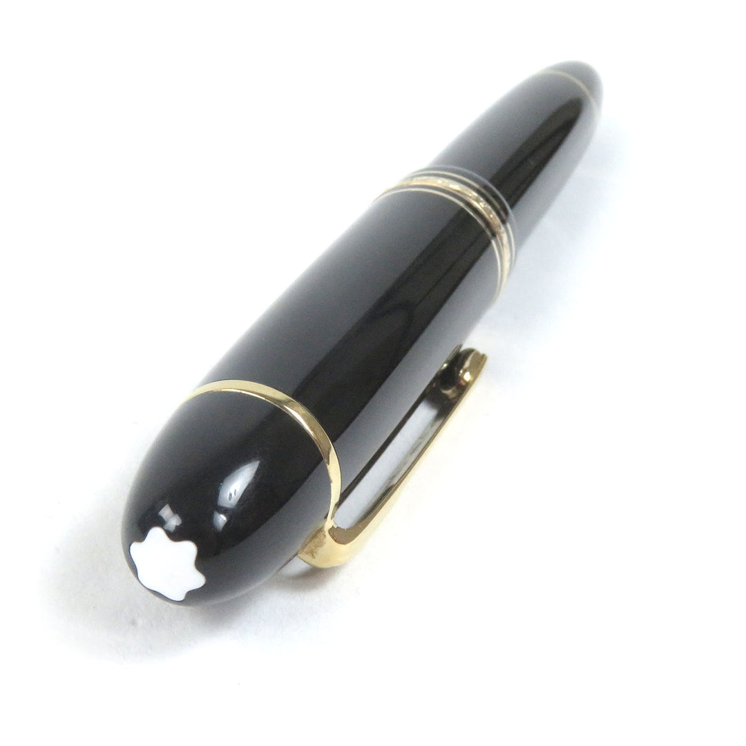 美品□MONTBLANC モンブラン マイスターシュテュック 149 ペン先14K Fニブ キャップ式 万年筆 ブラック ゴールド ドイツ製 メンズ