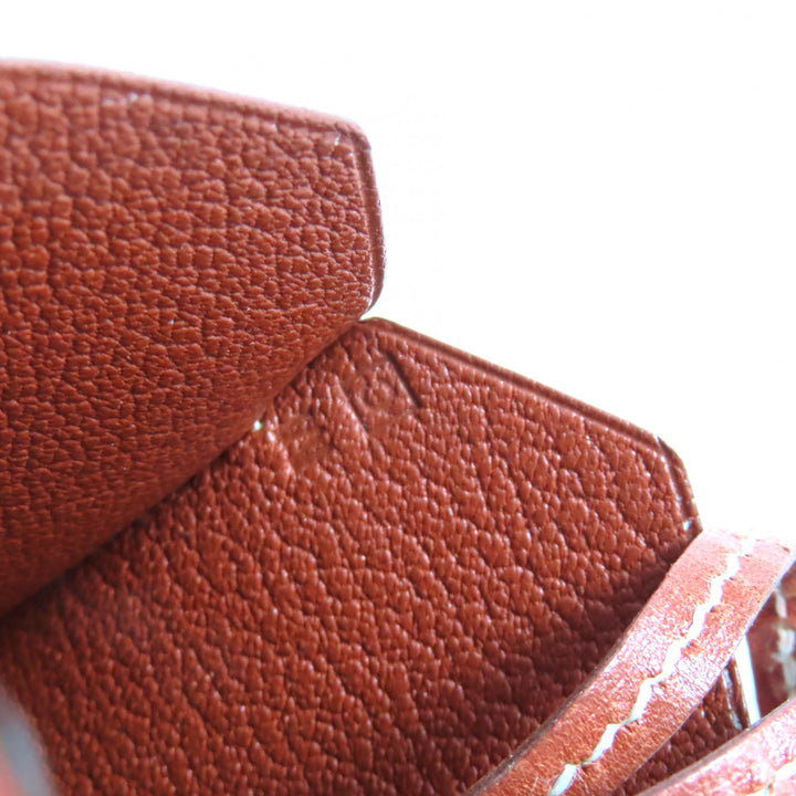 美品△HERMES エルメス ヴィンテージ レザー マルジェラ期 クロシェット ネックレス ブラウン □C刻印 フランス製 メンズ レディース