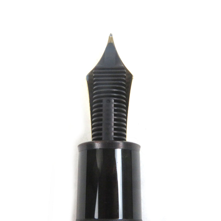 美品□MONTBLANC モンブラン マイスターシュテュック 149 ペン先18K Mニブ キャップ式 万年筆 ブラック ゴールド ドイツ製 メンズ