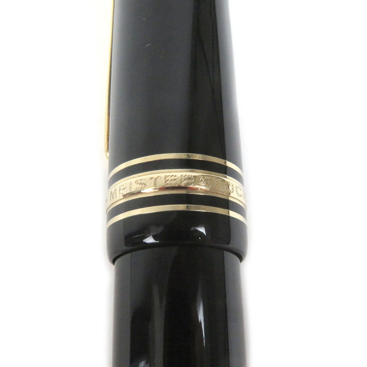 美品□MONTBLANC モンブラン マイスターシュテュック 149 ペン先18K Mニブ キャップ式 万年筆 ブラック ゴールド ドイツ製 メンズ