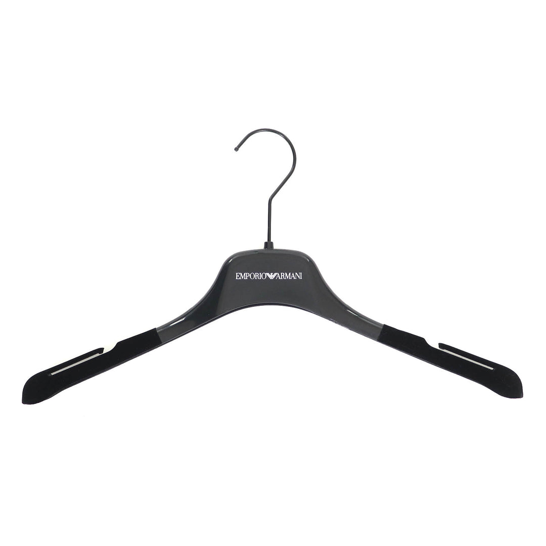 美品△EMPORIO ARMANI エンポリオ アルマーニ 2023年製 E3NA1H 2NWAZ バックスリット 半袖 ワンピース ネイビー 36 ハンガー付き 正規品