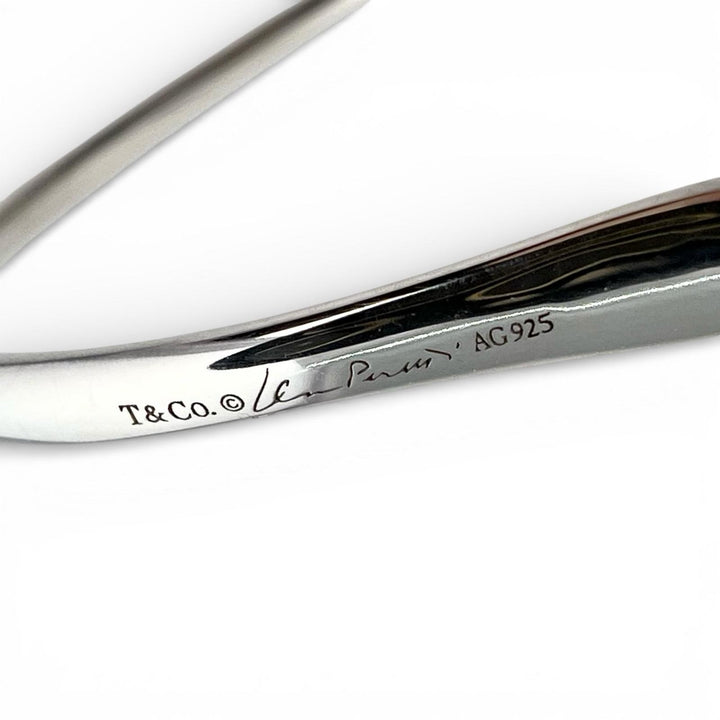 美品▲TIFFANY&amp;Co. ティファニー AG925 エルサ・ペレッティ オープンハート フープピアス ラージピアス 両耳用 シルバー レディース