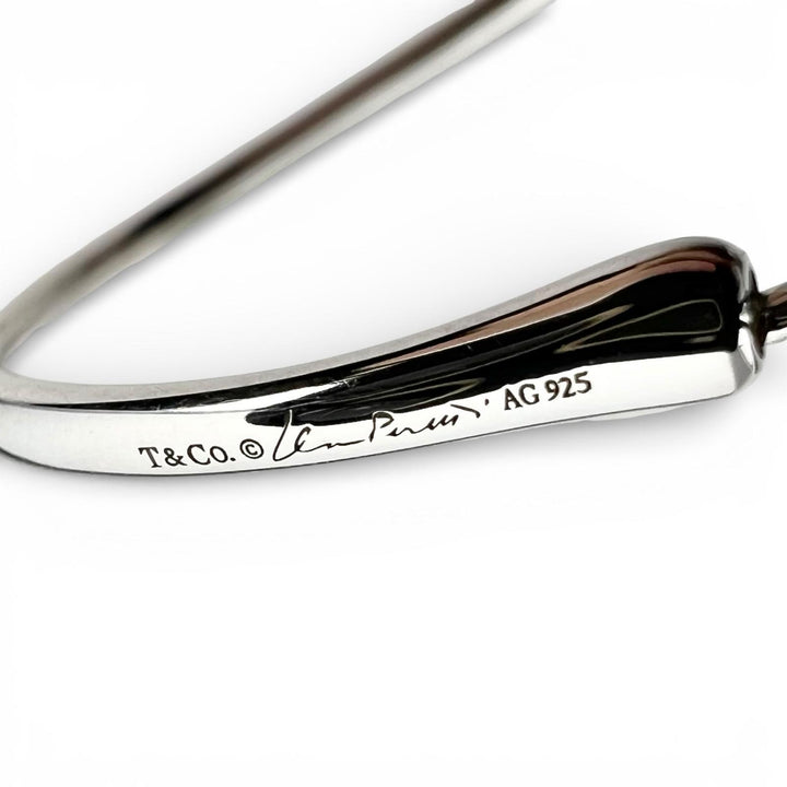極美品▲TIFFANY&amp;Co. ティファニー AG925 エルサ・ペレッティ オープンハート フープ ピアス 両耳用 シルバー レディース