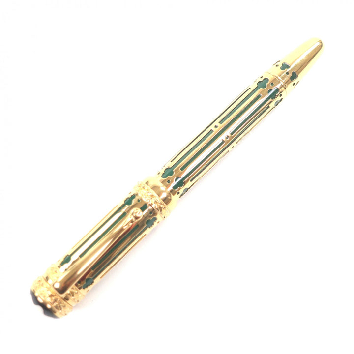 美品▼MONTBLANC モンブラン ヴィンテージ 18K Mニブ パトロンシリーズ 大帝ピョートルI世 1997 3741/4810 万年筆 ゴールド グリーン