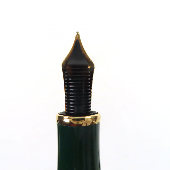 美品▼MONTBLANC モンブラン ヴィンテージ 18K Mニブ パトロンシリーズ 大帝ピョートルI世 1997 3741/4810 万年筆 ゴールド グリーン