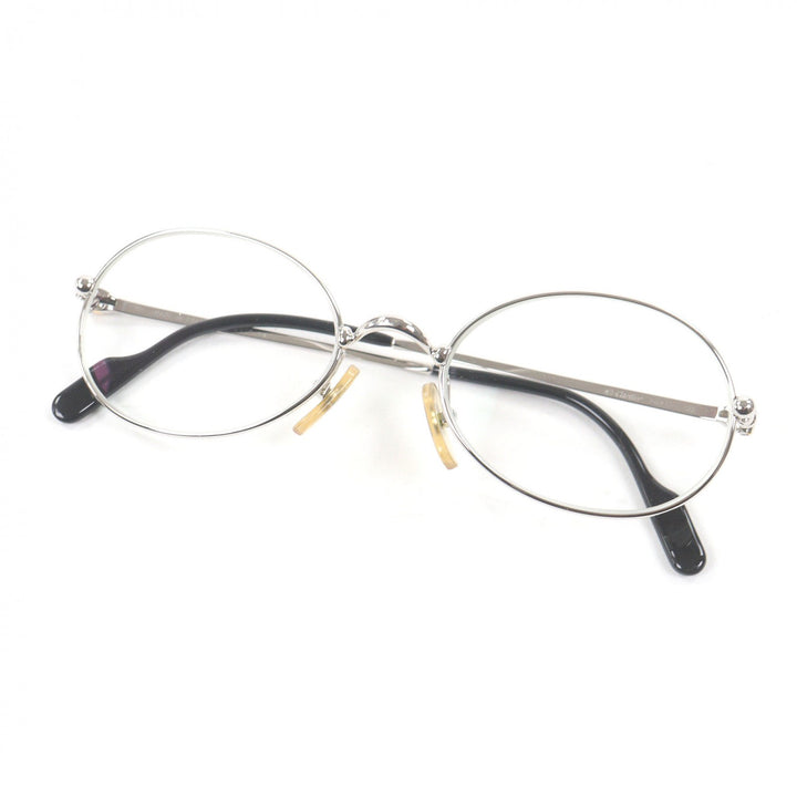 美品□Cartier カルティエ 135 トリニティ メガネ 眼鏡 アイウェア シルバー ブラック 51□19 度入り ケース付き フランス製 メンズ