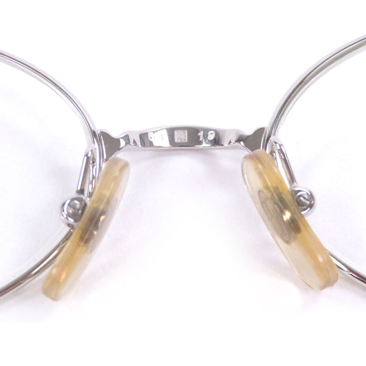 美品□Cartier カルティエ 135 トリニティ メガネ 眼鏡 アイウェア シルバー ブラック 51□19 度入り ケース付き フランス製 メンズ
