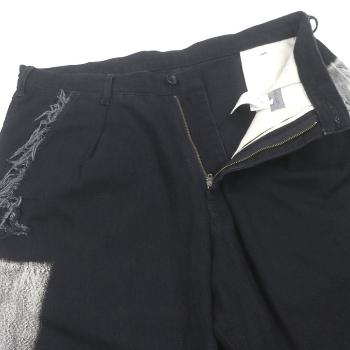 極美品▼Yohji Yamamoto POUR HOMME ヨウジヤマモトプールオム HJ-P93-026 12oz DENIM JEANS WITH SIDE FLAP DETAILS パンツ 2　正規品