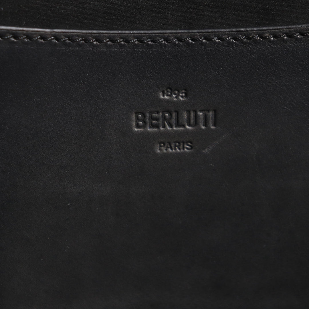 極美品▼BERLUTI ベルルッティ トゥジュール スクリットレザー カリグラフィ ゴールデンパティーヌ トートバッグ 保存袋付き メンズ