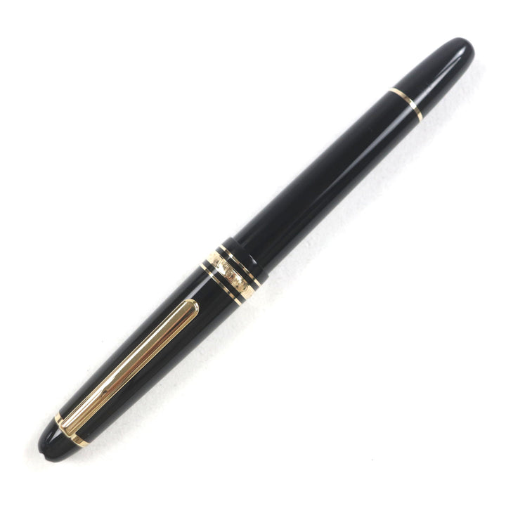 極美品▼MONTBLANC モンブラン マイスターシュテュック pix 145 クラシック ペン先14K Mニブ ホワイトスター 万年筆 ブラック ゴールド