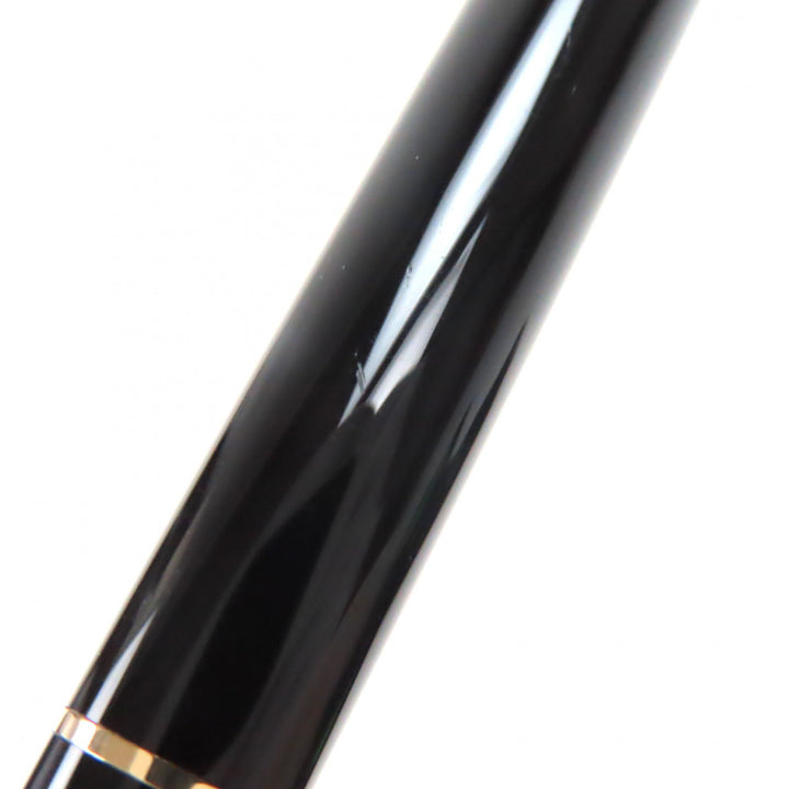極美品▼MONTBLANC モンブラン マイスターシュテュック pix 145 クラシック ペン先14K Mニブ ホワイトスター 万年筆 ブラック ゴールド