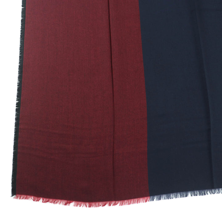 未使用品★HERMES エルメス H583697 カレ120 カシミヤ シルク混 ROUGE/MARINE/KAKI ロゴ刺繍入り フリンジ付 大判 ストール 箱付