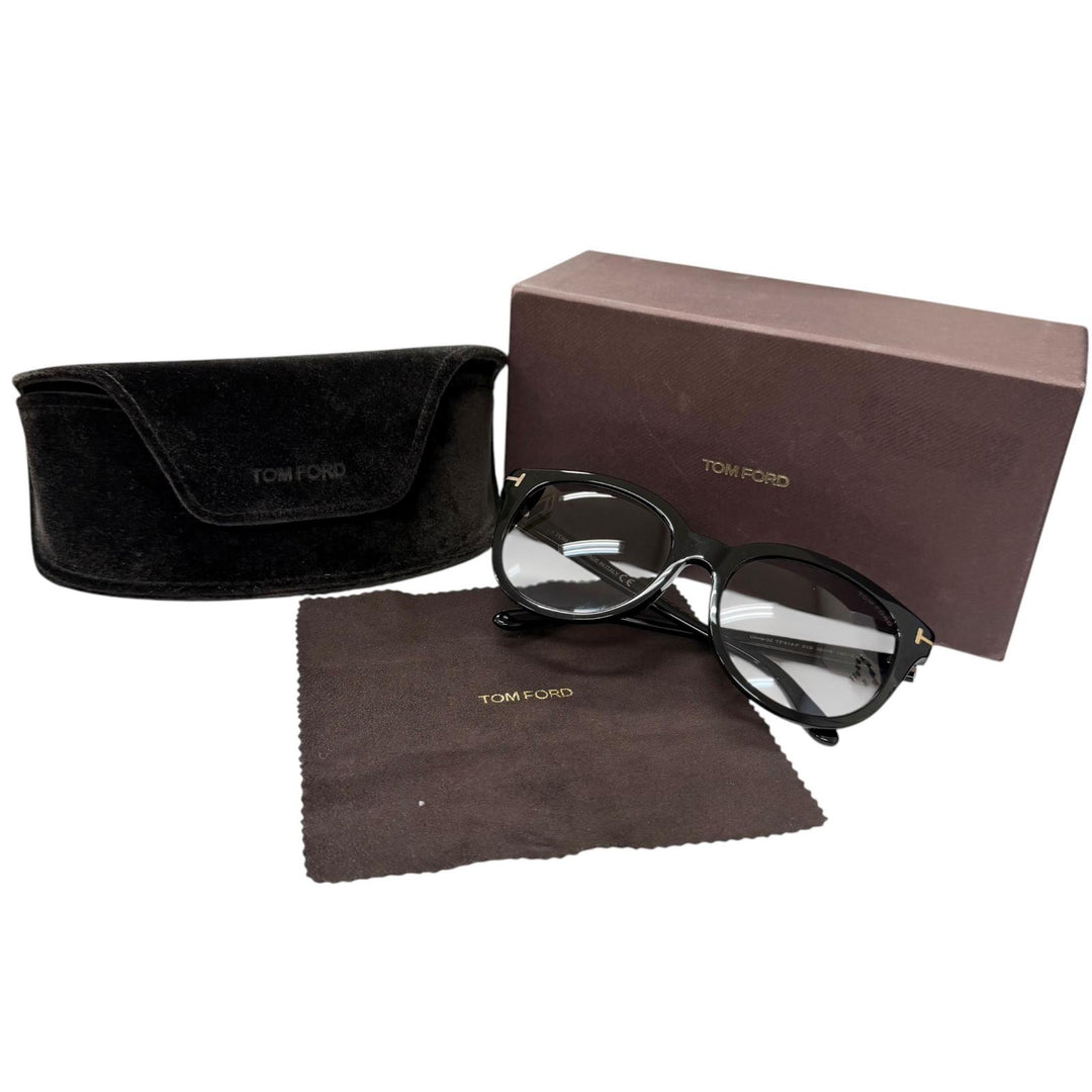 良品□TOM FORD トムフォード TF914-F Olivia-02 グラデーションレンズ サングラス ブラック 56□19-140 イタリア製 メンズ 箱付き