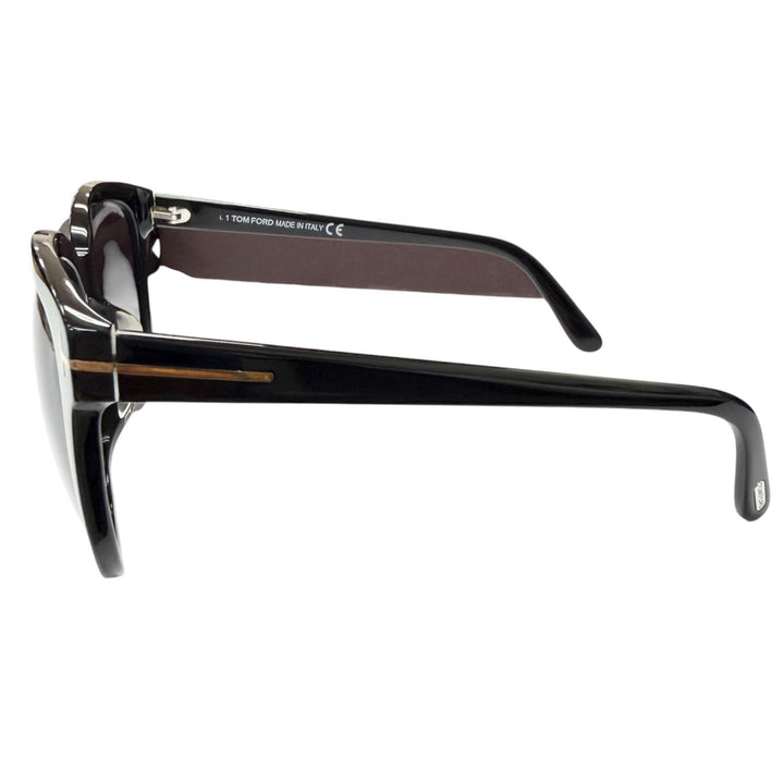 良品□TOM FORD トムフォード TF914-F Olivia-02 グラデーションレンズ サングラス ブラック 56□19-140 イタリア製 メンズ 箱付き