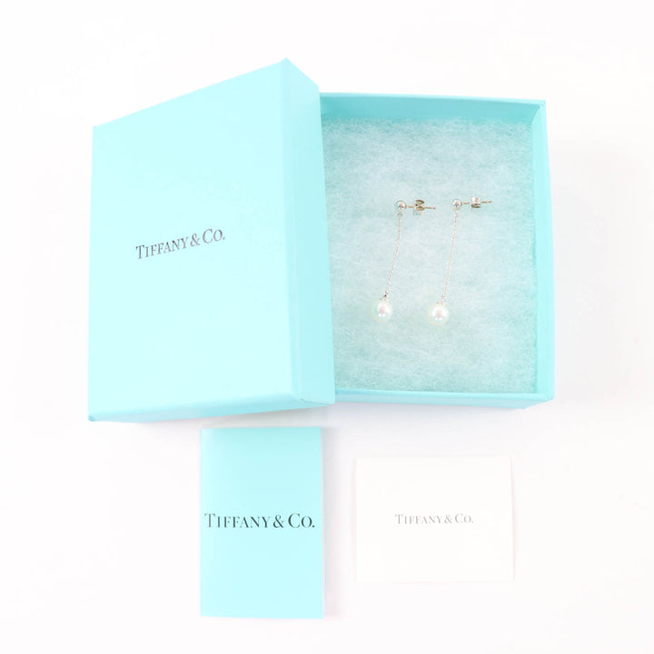 美品☆TIFFANY&amp;Co. ティファニー 925 フレッシュウォーターパール ジーグフェルド コレクション ドロップ ピアス シルバー 箱付 重量1.9g