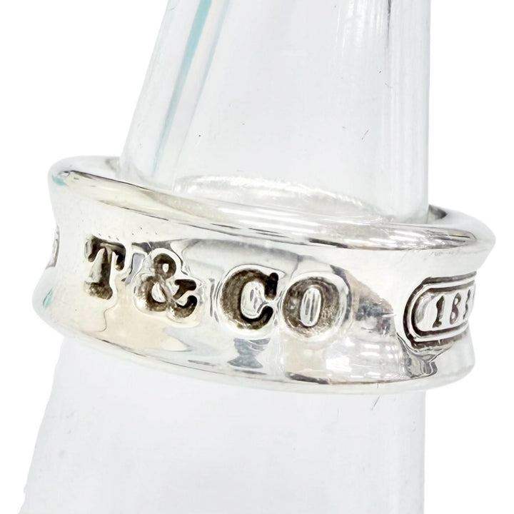 美品△TIFFANY&amp;Co. ティファニー 1837 ナロー リング ミディアム 指輪 925 シルバー JP10号 重量7.3g 現行品 レディース 保存袋付き