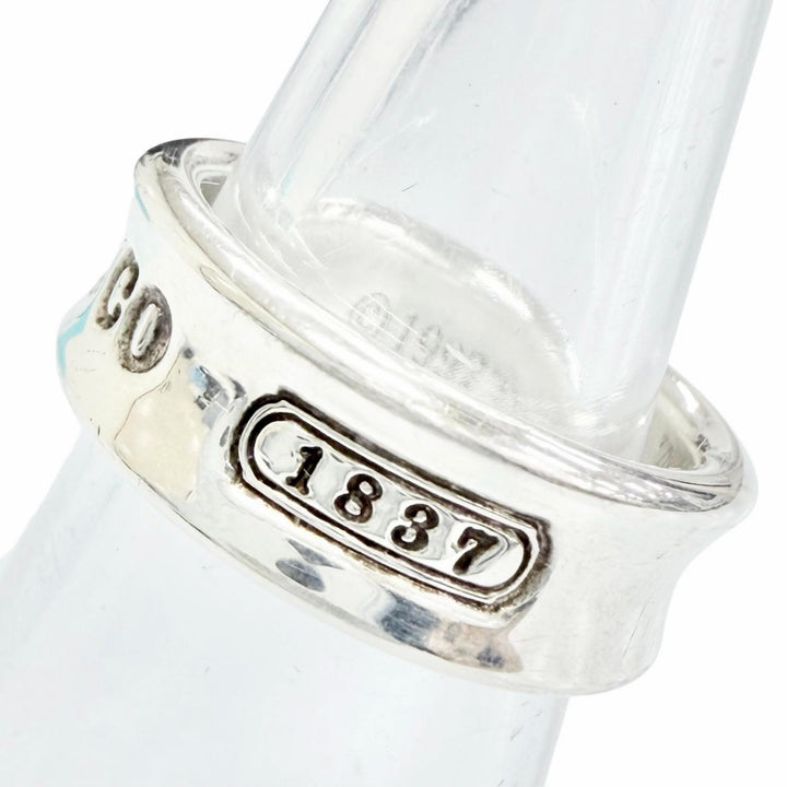 美品△TIFFANY&amp;Co. ティファニー 1837 ナロー リング ミディアム 指輪 925 シルバー JP10号 重量7.3g 現行品 レディース 保存袋付き