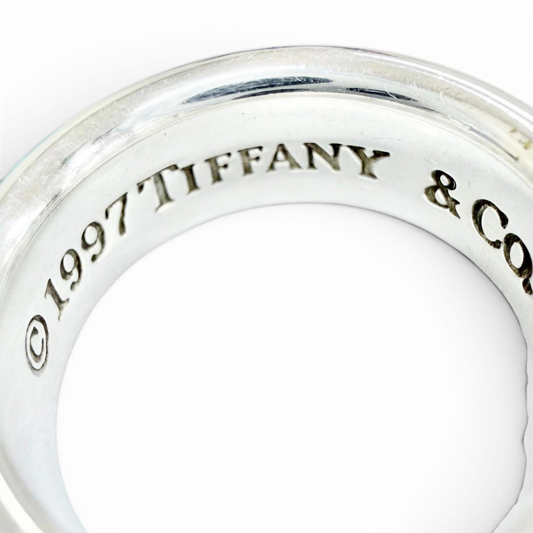 美品△TIFFANY&amp;Co. ティファニー 1837 ナロー リング ミディアム 指輪 925 シルバー JP10号 重量7.3g 現行品 レディース 保存袋付き