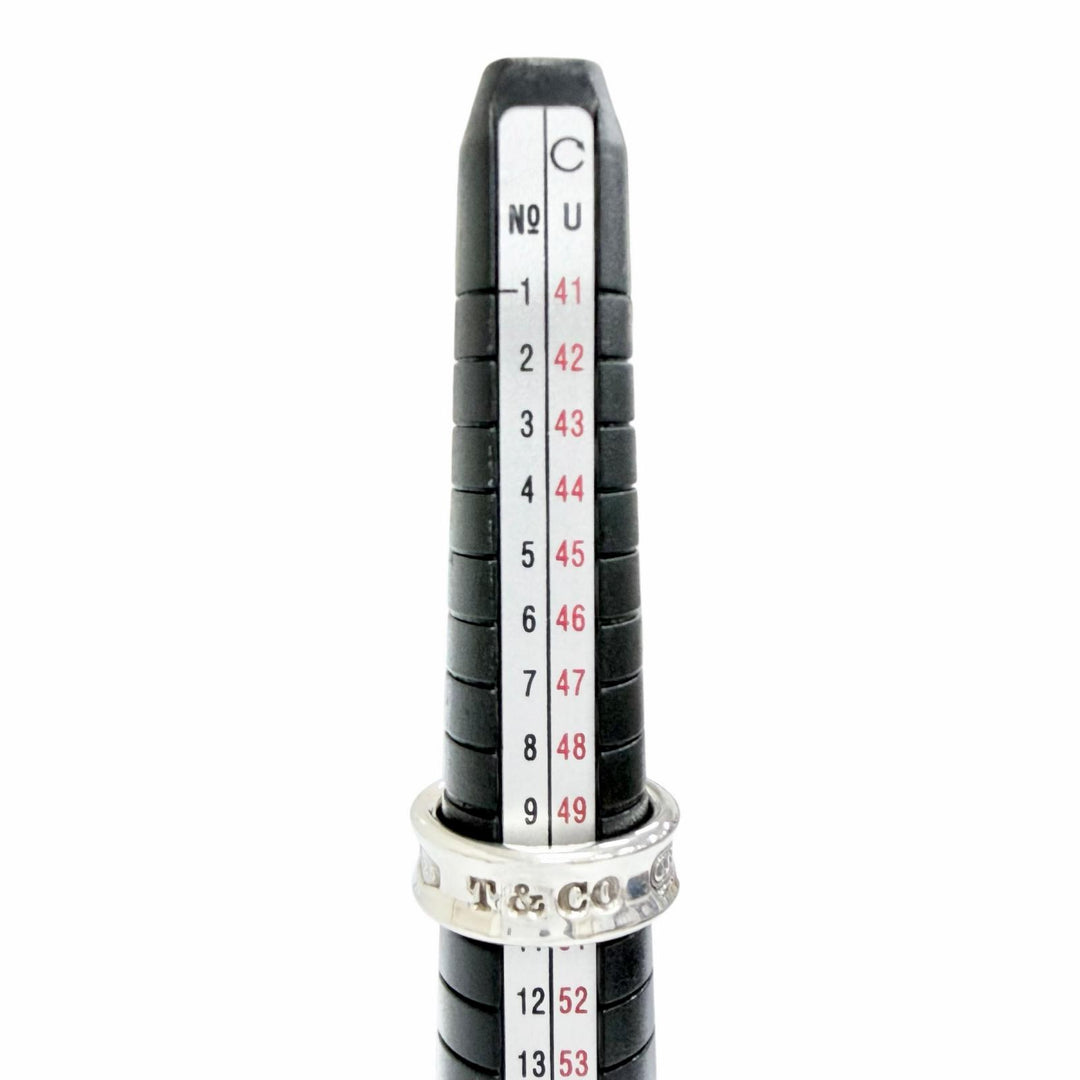 美品△TIFFANY&amp;Co. ティファニー 1837 ナロー リング ミディアム 指輪 925 シルバー JP10号 重量7.3g 現行品 レディース 保存袋付き