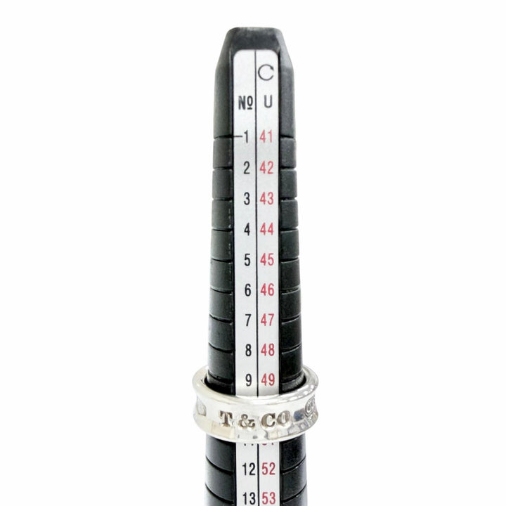 美品△TIFFANY&amp;Co. ティファニー 1837 ナロー リング ミディアム 指輪 925 シルバー JP10号 重量7.3g 現行品 レディース 保存袋付き