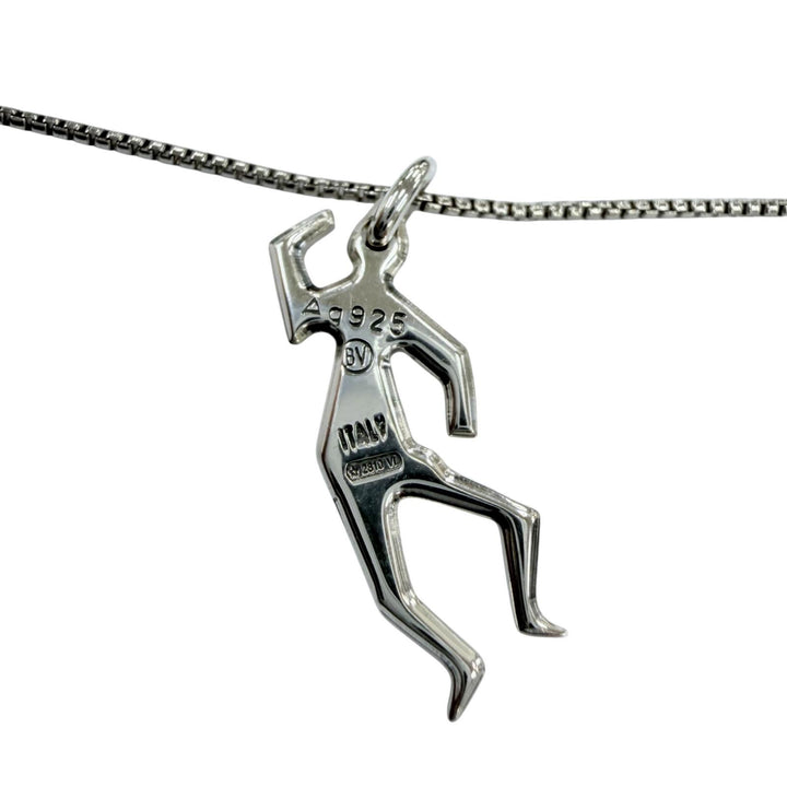 極美品☆BOTTEGAVENETA ボッテガヴェネタ AG925 ロングネックレス アクセサリー シルバー イタリア製 重量17.1g レディース 箱・保存袋付