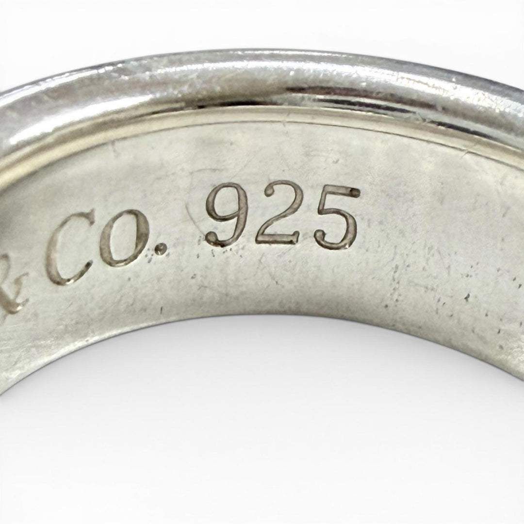 美品◇TIFFANY&amp;Co. ティファニー 1837 ナロー リング ミディアム 925 現行品 指輪 アクセサリー シルバー JP8号 重量6.9g レディース