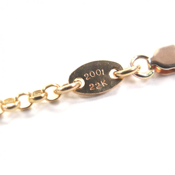 美品▼CHROME HEARTS クロムハーツ 22K NECKCHAIN R24 ロールチェーン ネックレス 24インチ ゴールド 重量10.4g メンズ レディース