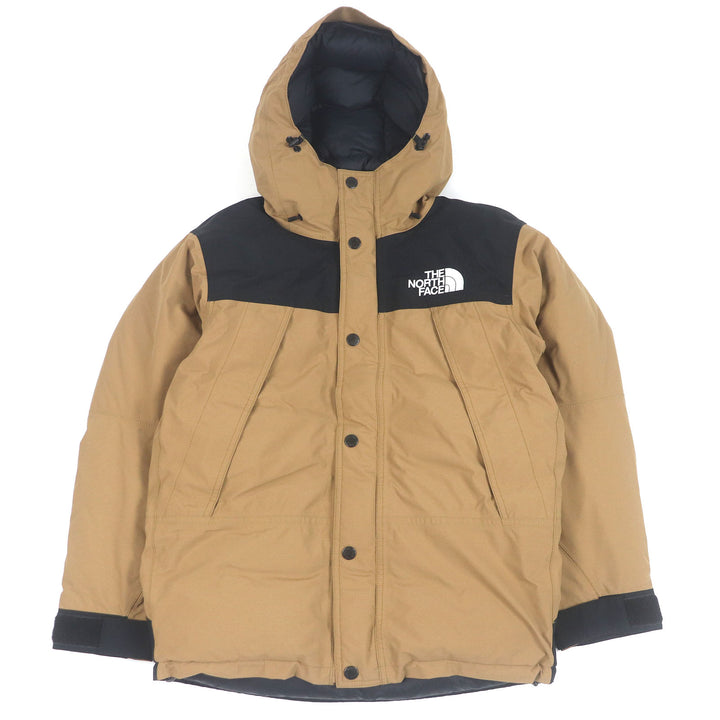 美品□THE NORTH FACE ザ・ノースフェイス ND19930 Mountain Down Jacket GORE-TEX ロゴ刺繍 フーデッド ダウンジャケット S 正規品