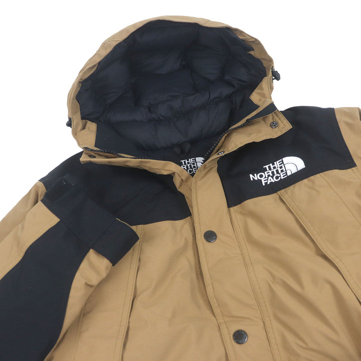 美品□THE NORTH FACE ザ・ノースフェイス ND19930 Mountain Down Jacket GORE-TEX ロゴ刺繍 フーデッド ダウンジャケット S 正規品