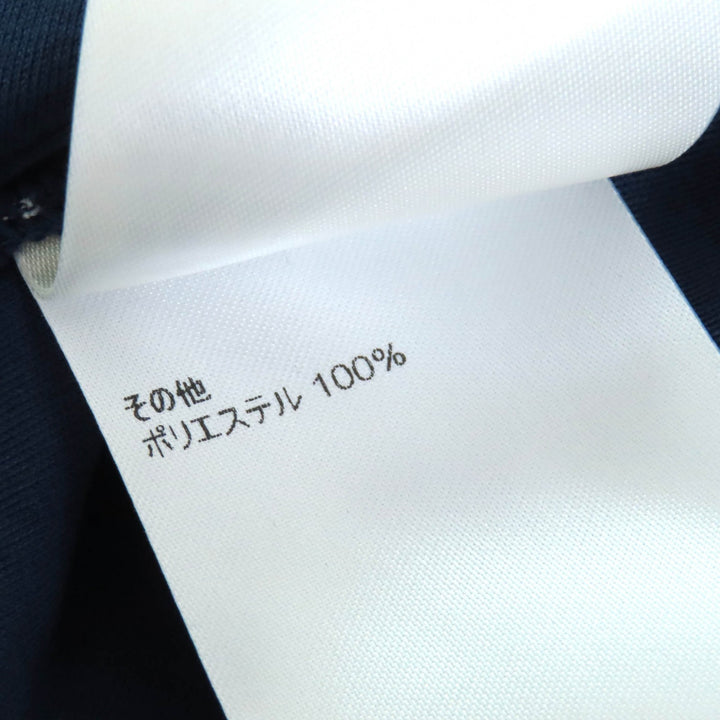美品△LOUIS VUITTON ルイヴィトン 22AW コットン100％ LVレインボーパッチ チェーン付き クルーネック 半袖Ｔシャツ ネイビー S 正規品