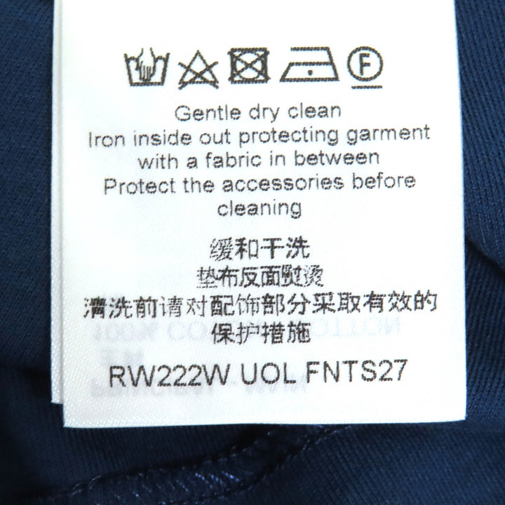 美品△LOUIS VUITTON ルイヴィトン 22AW コットン100％ LVレインボーパッチ チェーン付き クルーネック 半袖Ｔシャツ ネイビー S 正規品