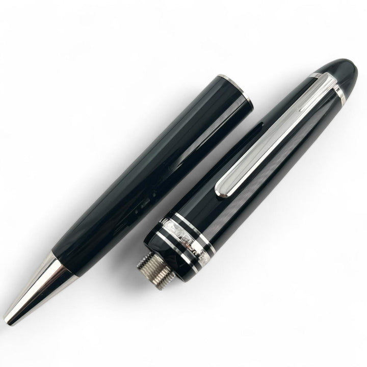 極美品▲MONTBLANC モンブラン マイスターシュテュック Pix ル・グラン ツイスト式 ボールペン ブラック シルバー ドイツ製 メンズ